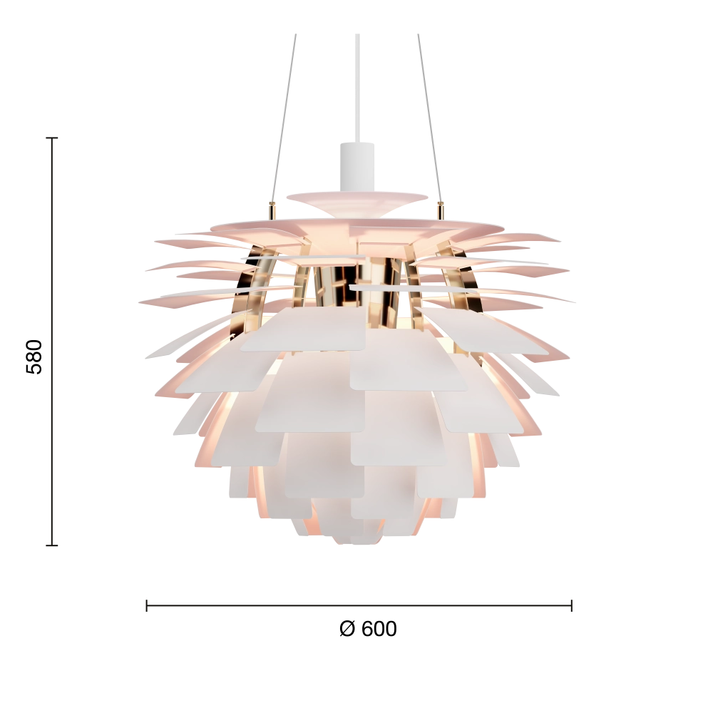 PH Artichoke Pendel  Pale Rose